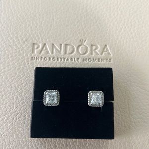 Pandora sterling silver CZ Timeless Elegance studs